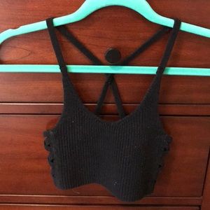 Kimchi & Blue black crop tank